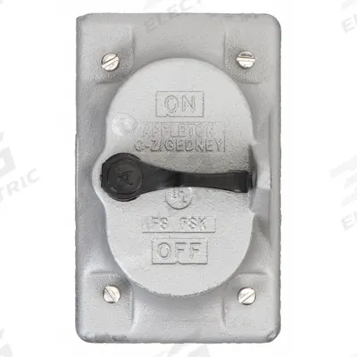 APPLETON ELECTRIC Weatherproof Cover: Aluminum, FD/FS, Square Handle Tumblers/Toggle Switches - Aluminum & Zinc Weatherproof Electrical Box Covers