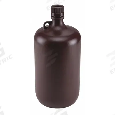 GLOBE SCIENTIFIC Sampling Bottle: Polypropylene, 1.05 gal, 4 L, Amber - Polypropylene Narrow Mouth Round Lab Bottles