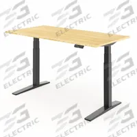 FLEXISPOT Standing Desk: Tan, Bamboo, 60 in Overall Wd, 30 in Overall Dp, 50 5/8 in Max Desktop Ht (MPN E7BPRO6030-LBZB). Key specifications — attr989930: Black; attr989931: Steel; attr989903: FLEXISPOT; attr989934: Magnetic Cable Cover; attr989914: Tan; attr989916: Bamboo.