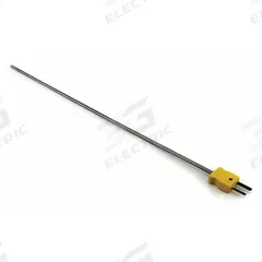 DAYTON Thermocouple Probe: -325°F to 2,280°F /-200°C to 1,250°C, Type K, Rounded Tip, 12 in Probe Lg (MPN 36GK71). Key specifications — attr1275752: 20 AWG; attr1275757: 12 in; attr1275763: ±1.1 % Below 293 °C, ±0.4 % Otherwise; attr1275765: 36GK71; attr1275769: DAYTON; attr1434700: Weld.