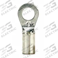 3M Ring Terminal: Bare, 3/8 in Stud Size, 6 AWG to 6 AWG Wire Sizes, 600 V, Butted Barrel & Seam (MPN MU6-38RHTK). Key specifications — Brand: 3M.