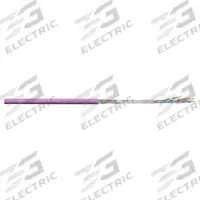 CHAINFLEX Bus Cable: (4) 24 AWG (0.25), PVC, Order by the Foot, Ethernet/CAT5, Red (MPN CFBUS-PVC-040). Key specifications — Bus System: Ethernet/CAT5; Conductor Grouping: (4) 24 AWG; Minimum Bend Radius Factor - Fixed: 7 x OD; Minimum Bend Radius Factor - Flexible: 10 x OD; Shielding: Shielded; Brand: CHAINFLEX.