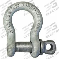 CROSBY Anchor Shackle: Anchor Shackle, 6,600 lb Working Load Limit, 13/16 in Wd Between Eyes, Silver (MPN 1017494). Key specifications — Body Color: Silver; Brand: CROSBY.
