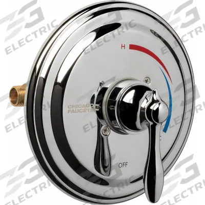 CHICAGO FAUCETS Tub and Shower Valve Trim: Circle Trim Plate, Brass - Handle, Trim & Valve Kits for Bathtubs & Showers
