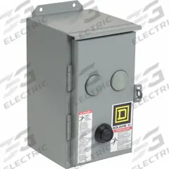SQUARE D Enclosure: Steel, 12 in x 6 in x 9 in, 12/3R, Solid Cover, Hinged, Painted (MPN 9991SCA11). Key specifications — Brand: SQUARE D; Closure Method: Padlock Hasp; Knockouts: Not Included.