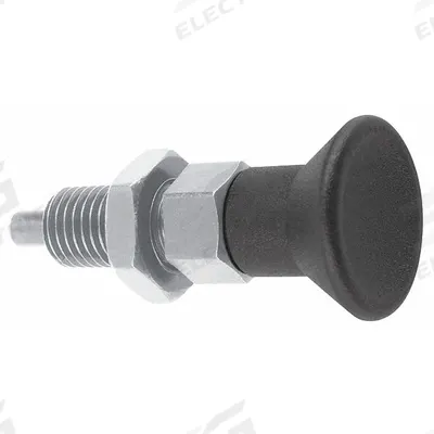 KIPP Indexing Plunger: Nonlocking, SS, 3/4"-10 Thread - Extended-Pin Pull-Knob Indexing Plungers with Jam Nut