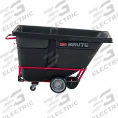 RUBBERMAID COMMERCIAL PRODUCTS Tilt Truck: 13.5 cu ft, 1,400 lb, 60 1/2 in L x 28 in W x 38 5/8 in H (MPN FG130600BLA). Key specifications — Color: Black; Brand: RUBBERMAID COMMERCIAL PRODUCTS; Caster/Wheel Configuration: (2) Swivel.