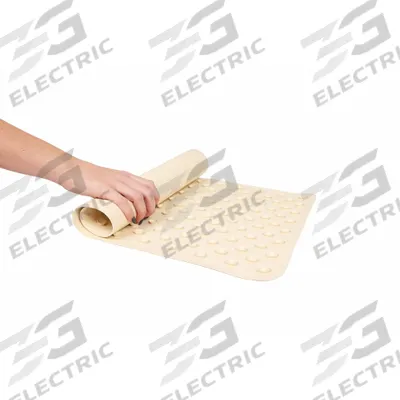 HOSPITALITY 1 SOURCE Bath Mat: Ecru, 22 in Overall Lg, 14 in Overall Wd - Rubber Shower Mats