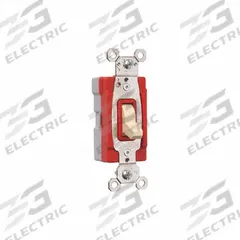 PASS & SEYMOUR Wall Switch: Toggle Switch, Single Pole, Maintained, Ivory, 120/277V AC, 20 A (MPN PT20AC1I). Key specifications — Brand: PASS & SEYMOUR; Illuminated: No; Voltage Rating: 120/277V AC.