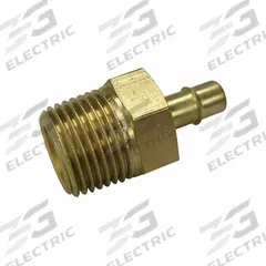 MEM-CO Barbed Fitting Adapter: 1/4 in Pipe x 3/8 in ID Size, MBSPT x Barbed, Brass, Beaded Barb (MPN 1/4BSPT-B8). Key specifications — Brand: MEM-CO.