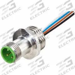 MURRELEKTRONIK Cordset: M12 Male – Front Mounting Receptacle, A, 5 Pins, 0.2 m Wire Lead Lg (MPN 7024-13521-9720020). Key specifications — Cable Jacket Material: PP; IP Rating: IP67; Brand: MURRELEKTRONIK; Wire Size: 0.34 sq mm; Coding: A.
