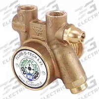 FLUID-O-TECH Rotary Vane Pump: Direct Drive, Low-Lead Brass Body, 3/8" NPT, 118 gph Max. Flow (MPN PB0401ANCNN0000). Key specifications — Vane Material: Carbon; NSF 169 Listed: Yes; Relief Valve Type Included: Standard; Brand: FLUID-O-TECH; Strainer: Not Included; Ports: 3/8" NPT; Relief Valve Type: Standard.