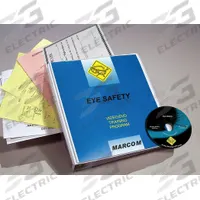 MARCOM Training Kit: Eye Safety, DVD/Quiz/Scheduling Forms/Training Certificate, Spanish (MPN V0000649SM). Key specifications — Includes: Training Certificate; Regulations Covered: OSHA 29 CFR 1910.133; Product Type: Training Kit; Brand: MARCOM.