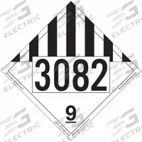 LABELMASTER Miscellaneous Dangerous Goods Placard: 3082, 10 3/4 in x 10 3/4 in, Vinyl, 25 PK (MPN ZRV19-82). Key specifications — Brand: LABELMASTER; Message: 3082.