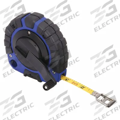 WESTWARD Long Tape Measure: Assisted, 1MKT9, SAE, 50 ft, 1/8 in, Plastic with Grip - Closed-Reel Long Tape Measures