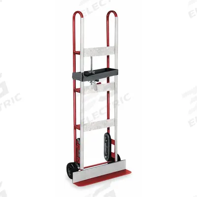 Dayton Appliance Hand Truck: 700 lb, Vertical Dual-Loop, Red, 6 in Wheel Dia. - General Purpose Appliance Hand Trucks