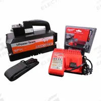POWER TEAM Battery Pump: 10,000 psi Max. Op Pressure, 200 cu in/min Max. Flow Rate, 1/4 hp Max. HP (MPN PB102A-1). Key specifications — attr941810: PB102A-1; attr941817: Dump Valve; attr941814: Advance.