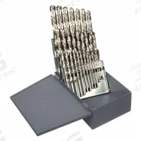 CHICAGO-LATROBE Jobber Length Drill Bit Set: 29 Pc, 1/16" to 1/2" by 64ths, 118° Point, HSS, LH (MPN 69876). Key specifications — Drill Bit Case Type: Metal Index.