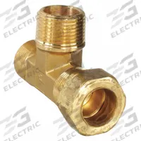 PARKER Compression Tee Fitting: 3/4 in OD x 3/4 in Pipe x 3/4 in OD Fitting Size, Brass, 6 PK (MPN 172CA-12-12). Key specifications — Brand: PARKER.