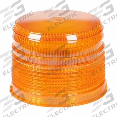 GROTE Replacement Lens: Round, Beacon Light, 4 1/8 in Ht - Vehicle Lighting, Polycarbonate - Round Replacement Lenses