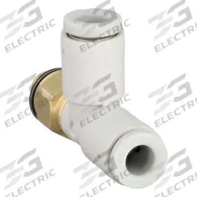 SMC Push-Fit Tee Fitting: 6 mm Pipe x 4 mm OD x 4 mm OD x 6 mm OD Size, 27 3/16 mm Overall Lg - Polybutylene & Brass Tube Fittings