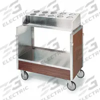 LAKESIDE Flatware Cart: 39 3/4 in Overall Ht, 36 1/4 in Overall Lg, 22 1/4 in Overall Wd, Walnut (MPN 603GS). Key specifications — Manufacturer Part Number: 603GS; NSF Certified: No; Caster Type: Swivel; Material: Stainless Steel; Color: Walnut; Product Type: Flatware Cart; Brand: LAKESIDE.