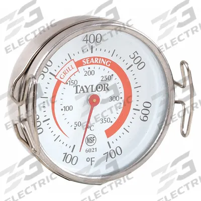 TAYLOR Mechanical Food Service Thermometer: Grill, Analog, 1 5/16 in Overall Lg - Grill & Oven Thermometers