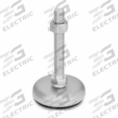 JW WINCO Male-End Leveling Mount: Swiveling Stud, 3/8"-16 Thread Size, 3.15 in - Non-Skid Male Leveling Mounts