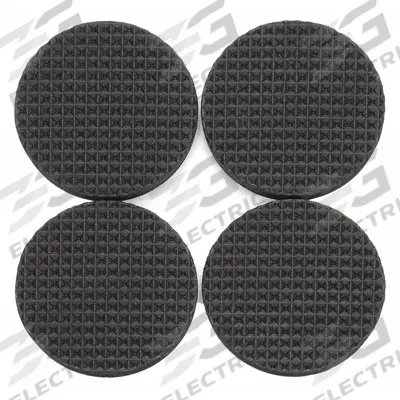 APPROVED VENDOR Furniture Pads: Ethylene Vinyl Acetate, Round, Black - Textured Pads