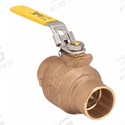 APOLLO Manual Two-Way Ball Valve: 1 1/4 in, Bronze, Straight, Sweat x Sweat, Full Port - Bronze Ball Valves
