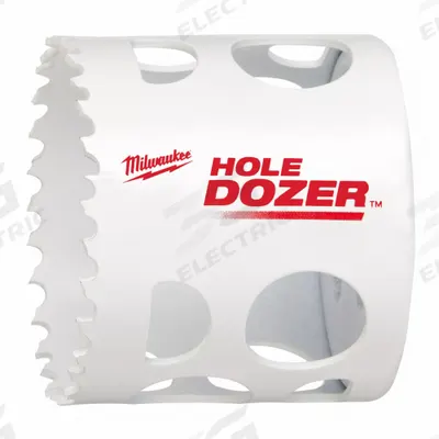 MILWAUKEE Hole Saw: 2 1/8 in Saw Dia., 3.5 Teeth per Inch, 1 5/8 in Max. Cutting Dp - Multi-Material-Cutting Hole Saws without Arbor