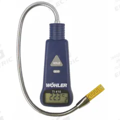 WOHLER Dew Point Indicator: Cabled, Ambient Temp/Dew Point, 4.8 in x 2.4 in x 1 in, -40°F to 212°F (MPN 6808). Key specifications — attr1107597: WOHLER; attr1134764: Not Included.