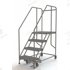 TRI-ARC Mobile Work Platform: 3.3 ft Platform Ht - Max, 24 in x 24 in, Steel, 800 lb Load Capacity (MPN WLWP142424SL). Key specifications — Mobility: Rolling; Brand: TRI-ARC; Color: Gray; Height Adjustability: Fixed Height; Includes Handrails: Handrails Included; Locking Mechanism: Foot-Activated Step Lock; Handrails: Includes Handrails.