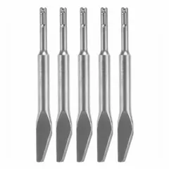 BOSCH Chisel Bit: 3/8 in Head Wd, 8 in Overall Lg, 5/8 in Shank Dia, 5 PK (MPN HS1401B5). Key specifications — attr253714: Mortar Removal; attr277143: BOSCH.