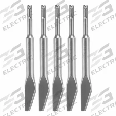 BOSCH Chisel Bit: 3/8 in Head Wd, 8 in Overall Lg, 5/8 in Shank Dia - Chisel Bits for SDS-Plus Hammer Drills