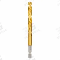 MILWAUKEE Hex Shank Drill Bit: 5/16", 135° Split Point, TiN-Coated HSS, Impact Rated (MPN 48-89-4617). Key specifications — attr1234973: Impact Rated; attr1234966: MILWAUKEE; attr1234978: 0.3125.