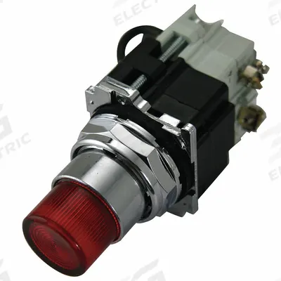 EATON Pilot Light: 30 mm Panel Mounting Size, Red, Incandescent - Incandescent Pilot-Lights