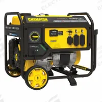 CHAMPION POWER EQUIPMENT Portable Generator: Conventional, Gasoline/Propane, 5,500 W Running, Recoil (MPN 201505). Key specifications — CARB Compliant: No; Includes GFCI Outlets: Yes; Parallel Configuration Capable: No; Rated Voltage: 120/240V AC; Carbon Monoxide (CO) Shutdown: Yes; Generator Brand: Champion.
