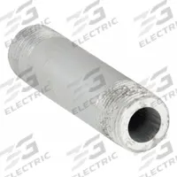 Pipe Nipple: 1/2 in Nominal Pipe Size, 6 in Lg, Schedule 160, Galvanized Steel, Seamless (MPN 87410). Key specifications — Manufacture Location: Globally Sourced; Brand: APPROVED VENDOR; Maximum Operating Pressure: 6,237 psi @ 650°F; Connection Type: Male NPT x Male NPT; Pipe Material: Galvanized Steel.