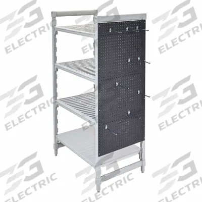 CAMBRO Pegboard: 84 in Ht, 14 in Dp, 36 in Lg, Black - Shelving Accessories