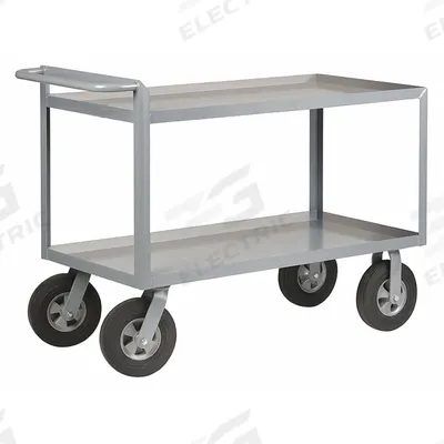 APPROVED VENDOR Utility Cart: 1,500 lb, 48 in L x 24 in W Shelf, 2 Shelves, Gray - General Purpose Utility Carts
