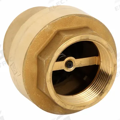 BONOMI Valve: Swing, Inline Valve Body, 2 1/2 in Pipe Size, FNPT x FNPT, Brass - Brass Inline Disc Check Valves