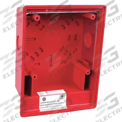 EDWARDS SIGNALING Box: Red, Surface, 2 1/8 in Overall Dp - Housings & Enclosures for Fire Alarm Systems