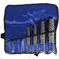 CLEVELAND Screw Extractor Set: 4 Pc, Spiral Flute, Size #6/#7/#8/#9, 3/4 in to 2 1/8 in Capacity (MPN C00908). Key specifications — attr1030267: CLEVELAND; attr1030276: 3/4 in to 2-1/8 in; attr1030283: C00908; attr1030273: #9; attr1075325: 3/4 in to 2-1/8 in.