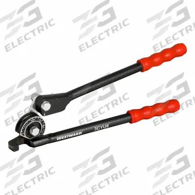 WESTWARD Tube Bender: Calibrated Angle Markings from 0 to 180 Degrees, Aluminum/Copper - Lever-Style Benders