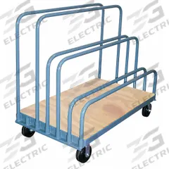 JAMCO Panel Truck: 2,000 lb, Gray, 66 in L x 31 in W x 46 in H Deck, 9 in Deck Ht, 6 Rails, Solid (MPN PO360P600GP). Key specifications — Color: Gray; Caster/Wheel Configuration: (2) Rigid; Brand: JAMCO.