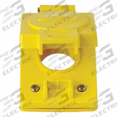 LEVITON Weatherproof Cover: Thermoplastic, FD/FS, FD Boxes/FS Boxes, 1 Gangs, 4 5/8 in Overall Ht (MPN 60W03). Key specifications — Brand: LEVITON; Color: Yellow; Compatible with Product Type: FS Boxes; Compatible with Series: FS; Mounting Orientation: Vertical.