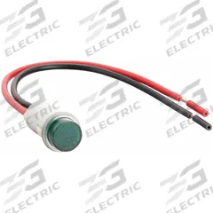 DAYTON Raised Panel Light: 12 mm Panel Mounting Hole Dia, LED, Raised Head (MPN 22NY56). Key specifications — Brand: DAYTON; Electrical Connection: 6 in Wire Leads.