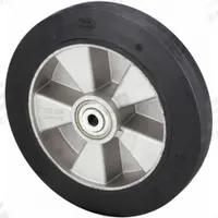 APPROVED VENDOR Caster Wheel: 9 7/8 in Wheel Dia., 2 in Wheel Wd, Rubber, 1,430 lb Load Rating, Std (MPN ALEV 250/20K-BB0.5). Key specifications — Wheel Core Material: Aluminum; Wheel/Tread Color: Black; Brand: APPROVED VENDOR.