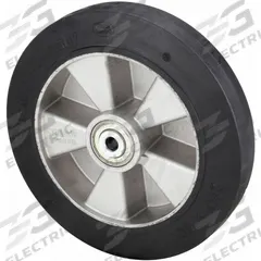 APPROVED VENDOR Caster Wheel: 9 7/8 in Wheel Dia., 2 in Wheel Wd, Rubber, 1,430 lb Load Rating, Std (MPN ALEV 250/20K-BB0.5). Key specifications — Wheel Core Material: Aluminum; Wheel/Tread Color: Black; Brand: APPROVED VENDOR.